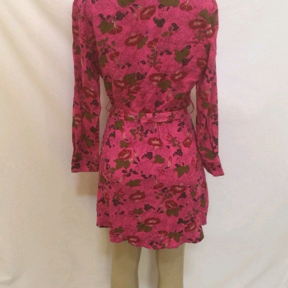 Zara Pink Floral Wrap Top - Picture 2 of 6